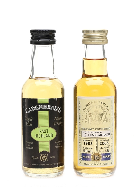 Glen Garioch 12 & 16 Year Old Cadenhead's & Duncan Taylor 2 x 5cl