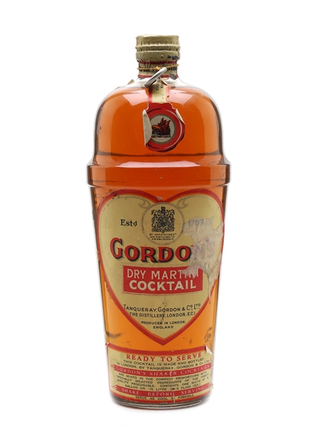 Gordon's Dry Martini Cocktail Bottled 1940s 75cl