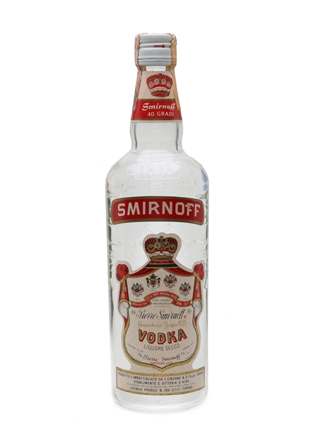 Smirnoff Red Label Bottled 1970s - Cinzano 75cl / 40%