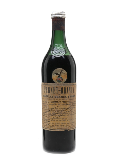 Fernet Branca Bottled 1940s-1950s 90cl / 45%