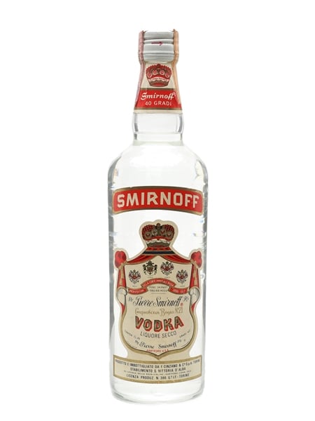 Smirnoff Red Label Bottled 1970s - Cinzano 75cl / 40%