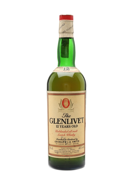 Glenlivet 12 Year Old Bottled 1970s-1980s - Rene Briand 75cl / 43%