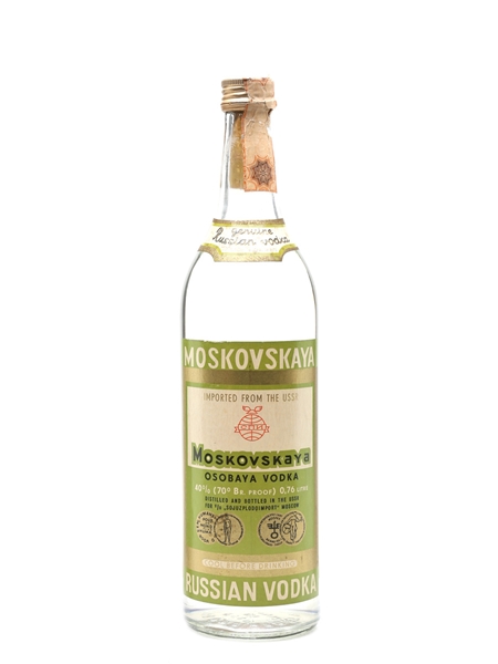 Moskovskaya Russian Vodka Bottled 1960s 76cl / 40%