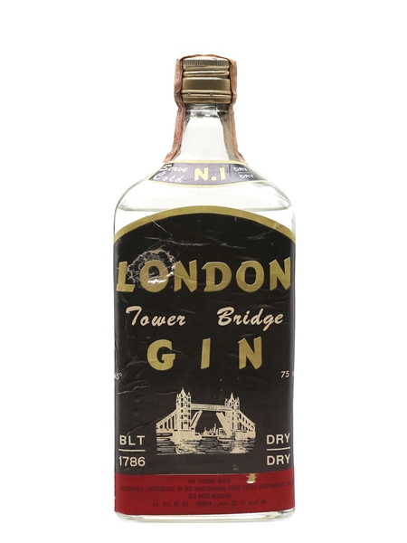 Tower Bridge London Gin Bottled 1960s - Old Moor Blending 75cl / 43%