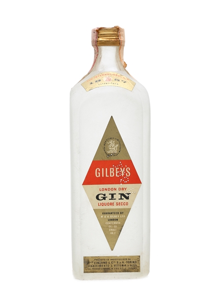 Gilbey's London Dry Gin Bottled 1960s - Cinzano 75cl / 46.2%