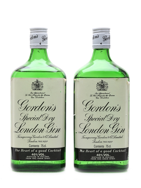 Gordon's Special Dry London Gin Bottled 1980s 2 x 75cl / 40%