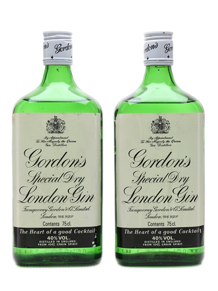 Gordon's Special Dry London Gin Bottled 1980s 2 x 75cl / 40%