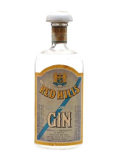 Red Hills Dry London Gin Bottled 1950s 75cl / 45%