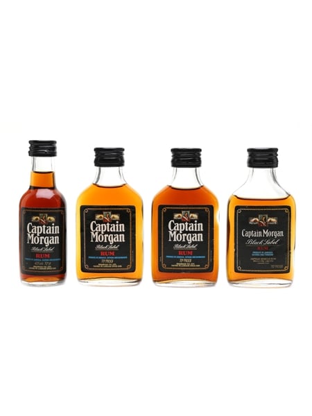 Captain Morgan Black Label Bottled 1970s 5 x 5cl / 40%