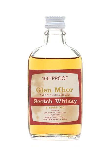 Glen Mhor 8 Year Old 100 Proof Bottled 1970s - Gordon & MacPhail 5cl / 57%