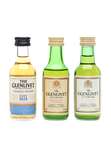 Glenlivet Founder's Reserve & 12 Year Old  3 x 5cl