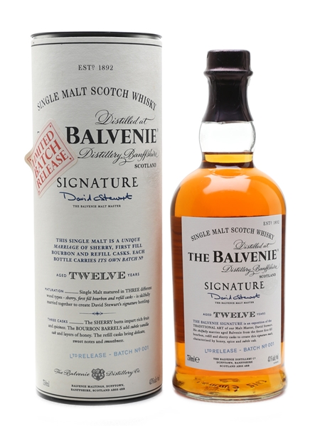 Balvenie Signature 12 Year Old Batch 001 75cl / 43%