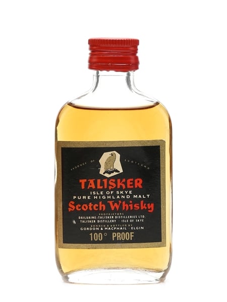 Talisker 100 Proof Gordon & MacPhail Bottled 1970s - Black Label Gold Eagle 5cl / 57%