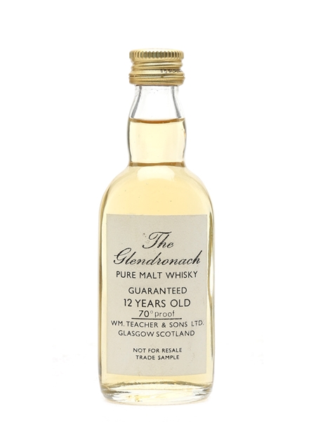 Glendronach 12 Year Old Bottled 1970s - WM Teacher 5cl / 40%