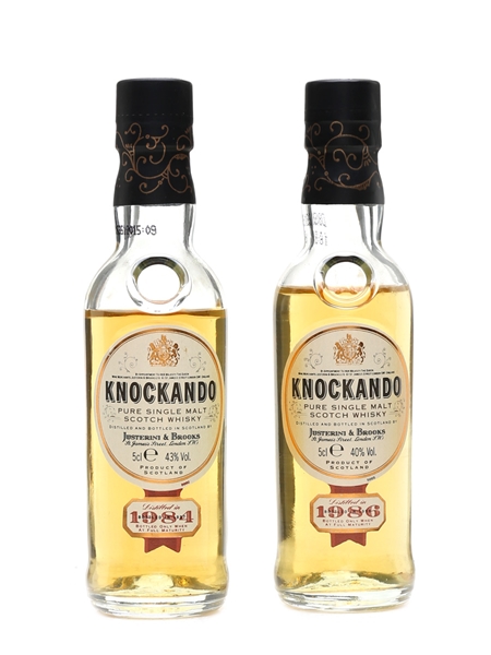 Knockando 1984 & 1986 Justerini & Brooks 2 x 5cl