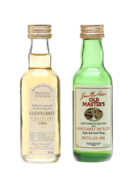 Glenturret 1980 & 1986 James MacArthur's & Murray McDavid 2 x 5cl