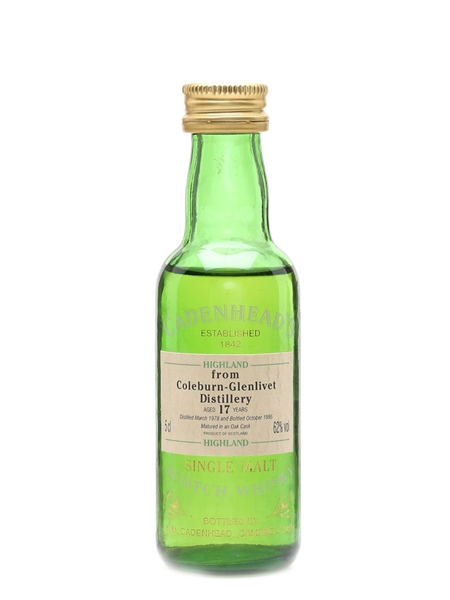 Coleburn Glenlivet 1978 17 Year Old - Cadenhead's 5cl / 62%