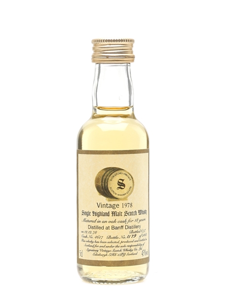 Banff 1978 18 Year Old - Signatory Vintage 5cl / 43%