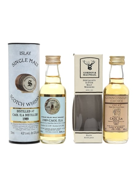 Caol Ila 1989 & 1991 Signatory Vintage & Connoisseurs Choice 2 x 5cl