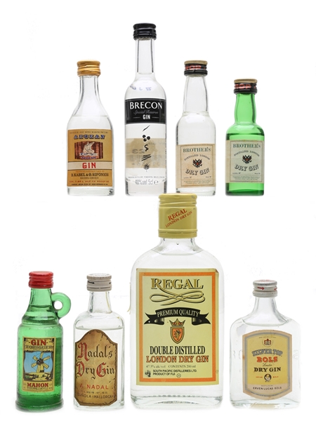 Gin From Around The World  9 x 4cl-20cl