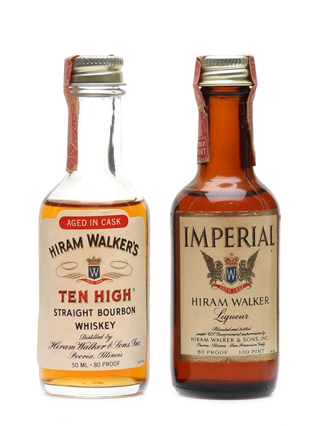 Hiram Walker Imperial & Ten High Bottled 1977-1985 2 x 5cl / 40%