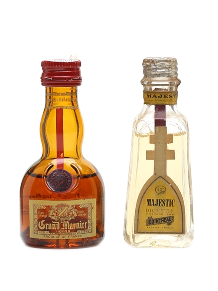 Cointreau & Grand Marnier Bottled 1970s 2 x 3cl & 5cl