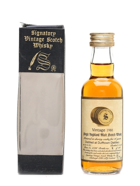 Dufftown 1980 16 Year Old Bottled 1996 - Signatory Vintage 5cl / 55.7%