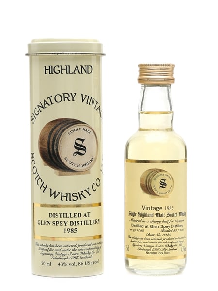 Glen Spey 1985 15 Year Old Bottled 2001 - Signatory Vintage 5cl / 43%