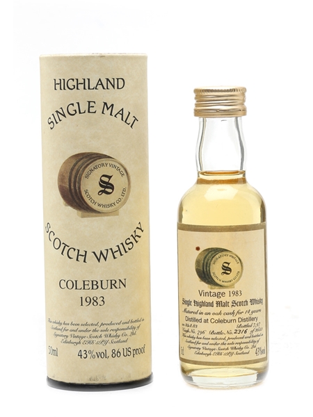 Coleburn 1983 14 Year Old Bottled 1997 - Signatory Vintage 5cl / 43%