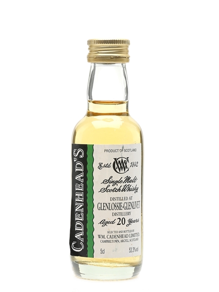 Glenlossie Glenlivet 20 Year Old Cadenhead's 5cl / 53.3%