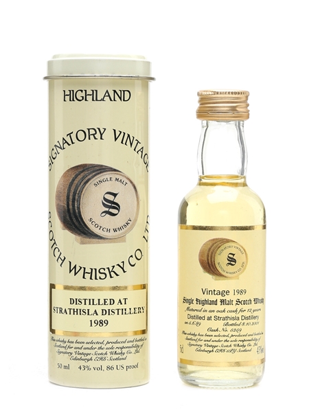 Strathisla 1989 12 Year Old Bottled 2001 - Signatory Vintage 5cl / 43%