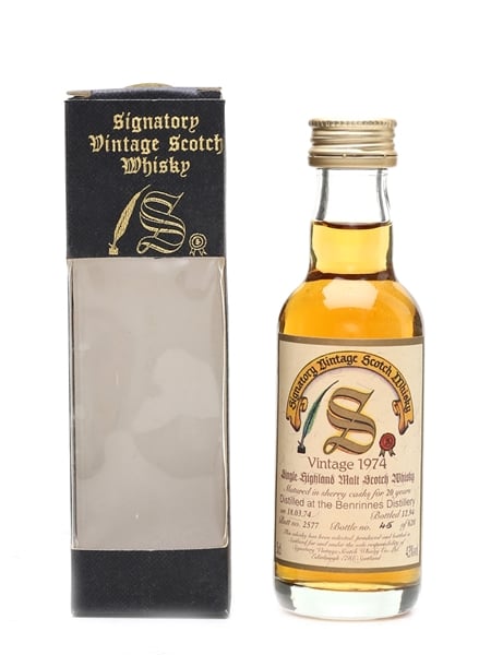 Benrinnes 1974 20 Year Old Bottled 1994 - Signatory Vintage 5cl / 43%