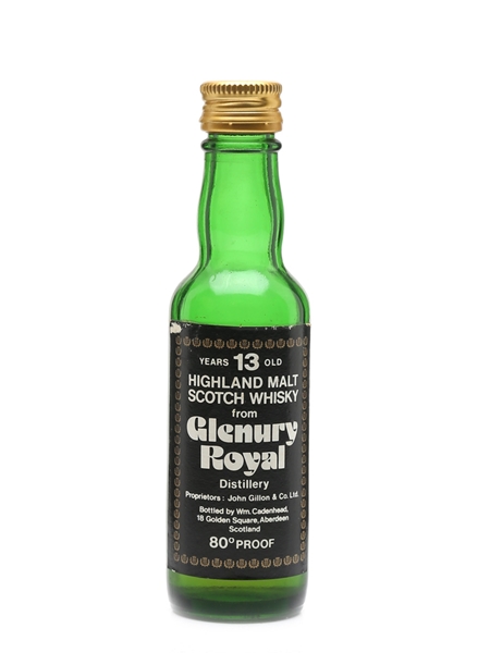 Glenury Royal 13 Year Old Bottled 1970s - Cadenhead's 5cl / 46%