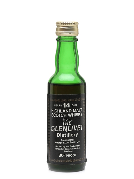 Glenlivet 14 Year Old Bottled 1970s - Cadenhead's 5cl / 46%