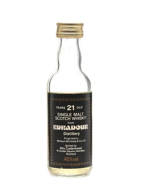 Edradour 21 Year Old Bottled 1980s - Cadenhead's 5cl / 46%