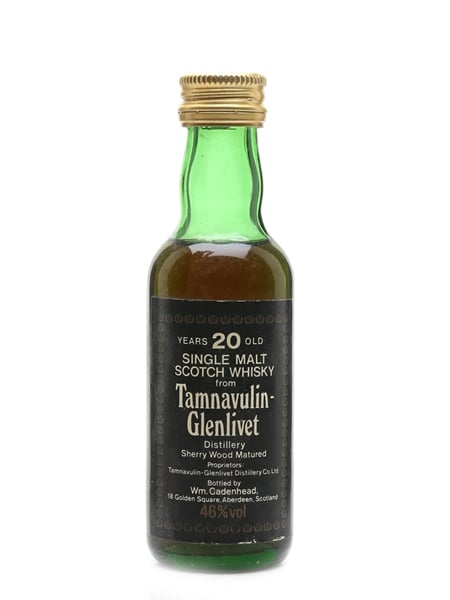 Tamnavulin Glenlivet 20 Year Old Bottled 1980s - Cadenhead's 5cl / 46%