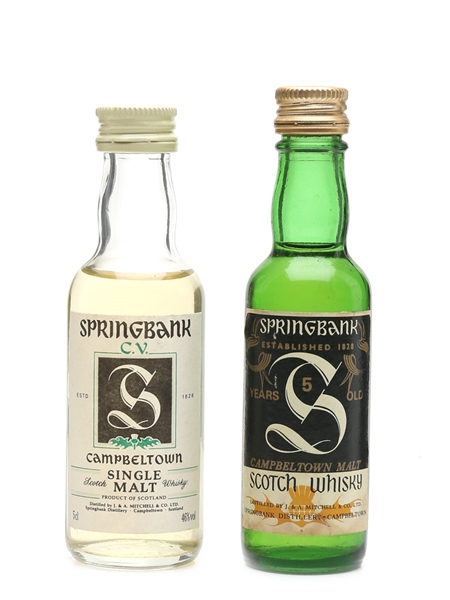 Springbank 5 Year Old & CV Bottled 1980s & 1990s 2 x 5cl