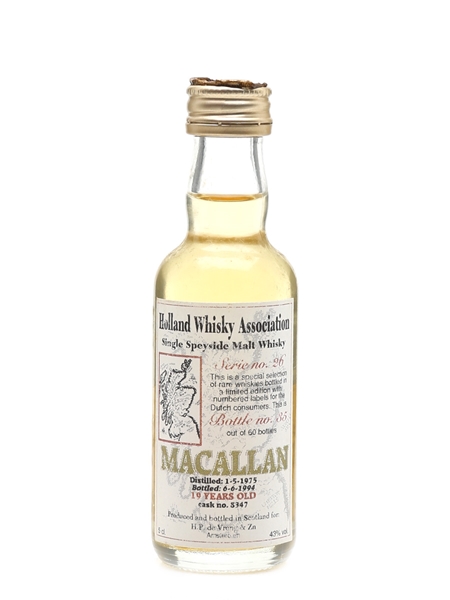 Macallan 1975 19 Year Old - Holland Whisky Association 5cl / 43%