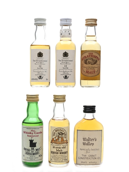 Assorted Blended Malt Whisky Strathconon, Strathspey, Whisky Castle 6 x 5cl