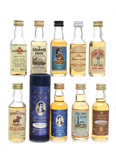 Assorted Blended Scotch Whisky Eaglesome, Lambert Brothers, Eadie Cairns, The Wee Dram 9 x 5cl / 40%