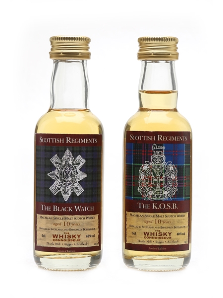 Macallan 10 Year Old The Scottish Regiments - The Whisky Connoisseur 2 x 5cl / 40%