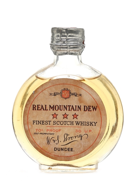 Real Mountain Dew Bottled 1930s - W & S Strong 5cl / 40%