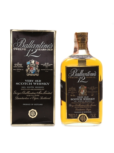 Ballantine's 12 Year Old Bottled 1970s - Spirit 75cl / 43%