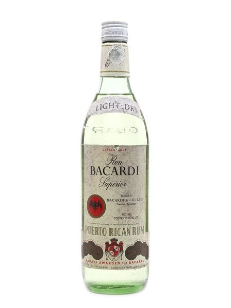 Bacardi Carta Blanca Bottled 1980s - Nassau, Bahamas 75cl / 40%