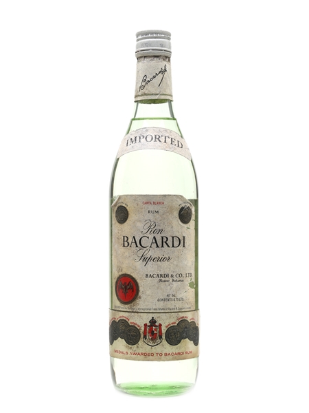 Bacardi Carta Blanca Bottled 1980s - Nassau, Bahamas 75cl / 40%