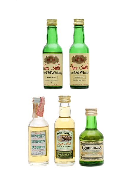 Assorted Blended Irish Whiskey 5 x Miniature 