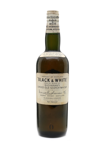 Black & White Spring Cap Bottled 1950s 75cl / 40%