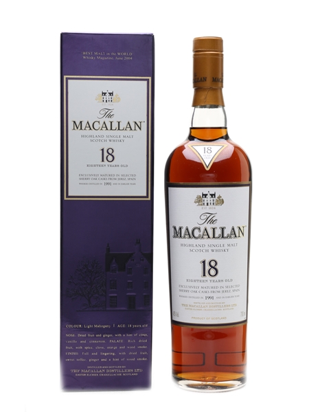 Macallan 1991 And Earlier 18 Year Old 70cl / 43%