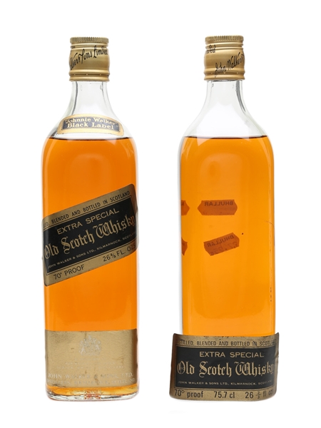 Johnnie Walker Black Label Bottled 1970s 2 x 75.7cl / 40%