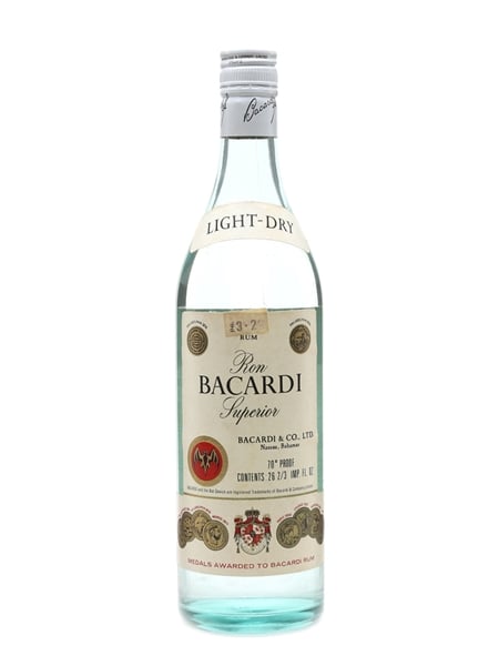 Bacardi Carta Blanca Bottled 1970s - Nassau, Bahamas 75.7cl / 40%